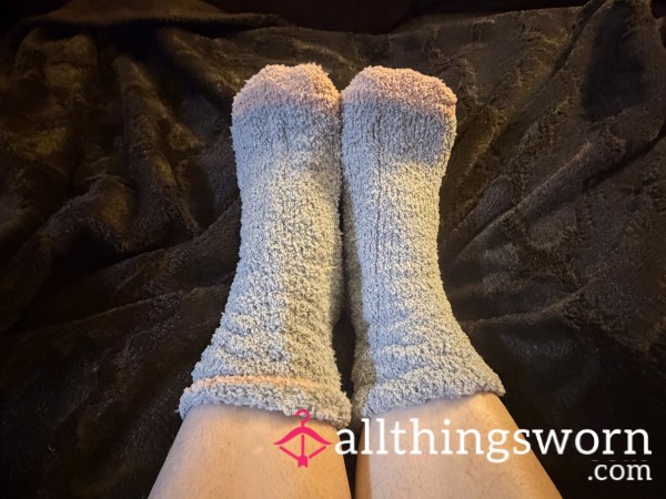 Used Pretty Fuzzy Socks. Petite.