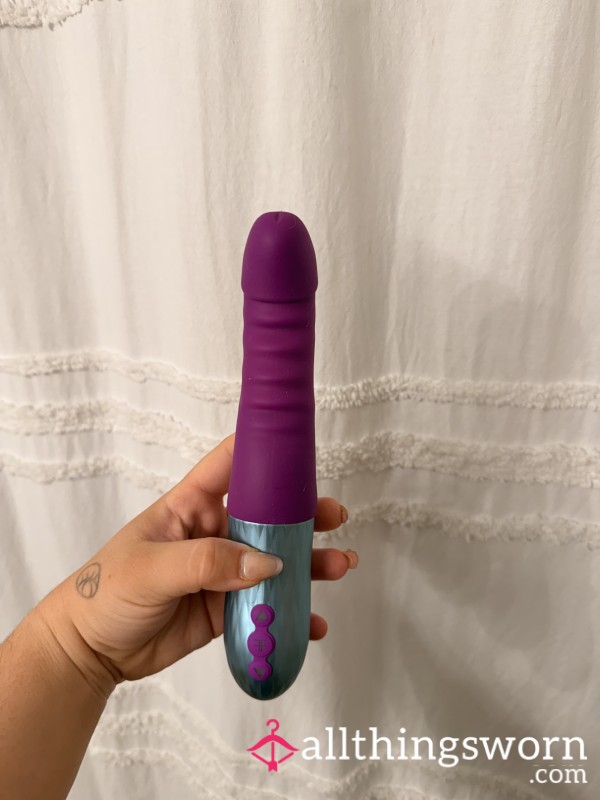 Used Purple Vibrating Toy Covered In My Creamy Juices