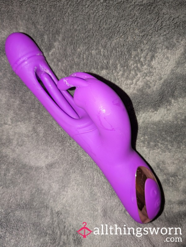 Used Purple Vibrator With Clit And G-Spot Stimulator