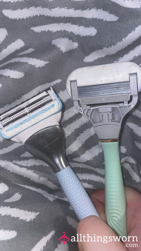 Used Razor Armpit And Pubic Hairs