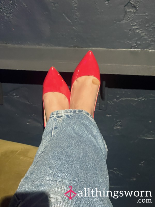 Used Red Kitten Heels