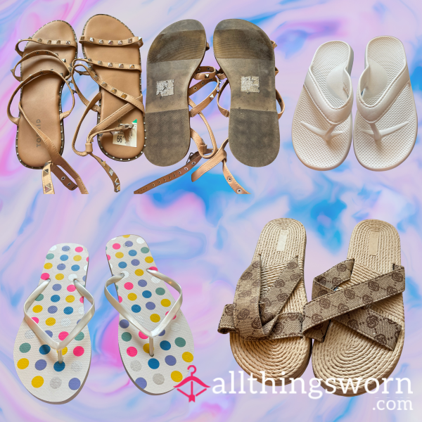 Used Sandals – Soaked In Sweat🥵