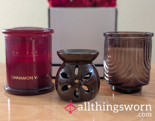 🕯️✨(2) Used Scented Candle, (1) Wax Warmer + Wax Melts 🕯️✨