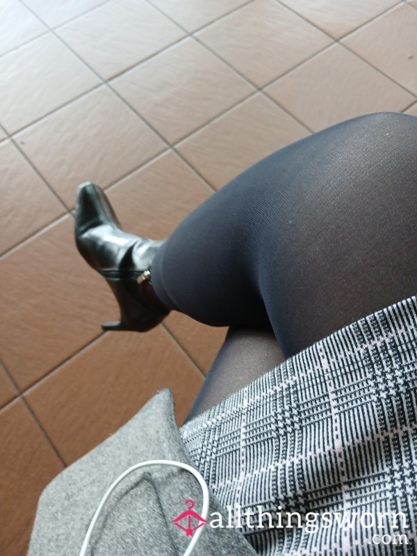 Used Semi Sheer Black Tights