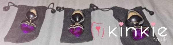Used Set Of 3 Metal And Gem Bu*t Plugs