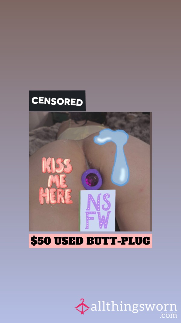 Used Silicone Slim Style Gemstone Bu*t-plug🍑