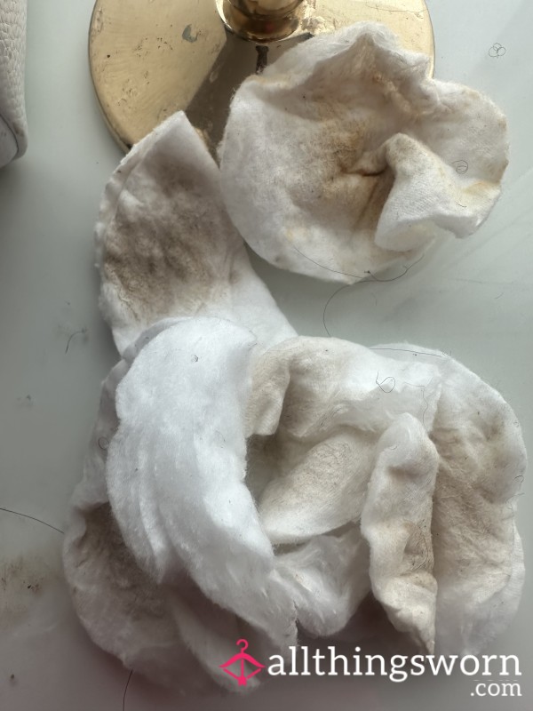Used Skincare Cotton Pads