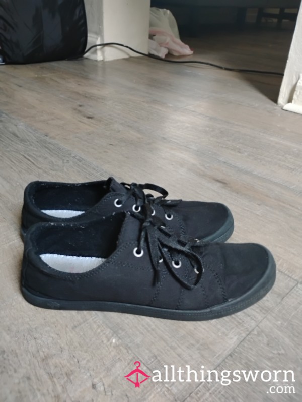 Used, Smelly And Old Black Shoes