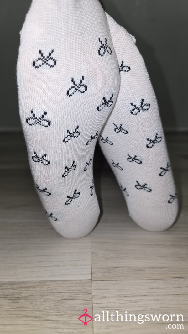 Used Socks White/bow