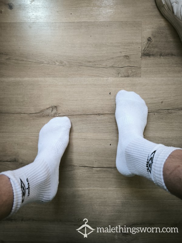 White Umbro's Socks 1 Days Worn