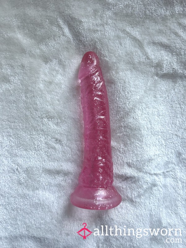 Used Sparkly Pink Di**o, Suction Cup Base 🩷🎀