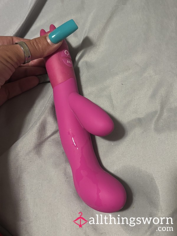 Used Squirt Covered Pink Two Headed Vibrating S** Toy