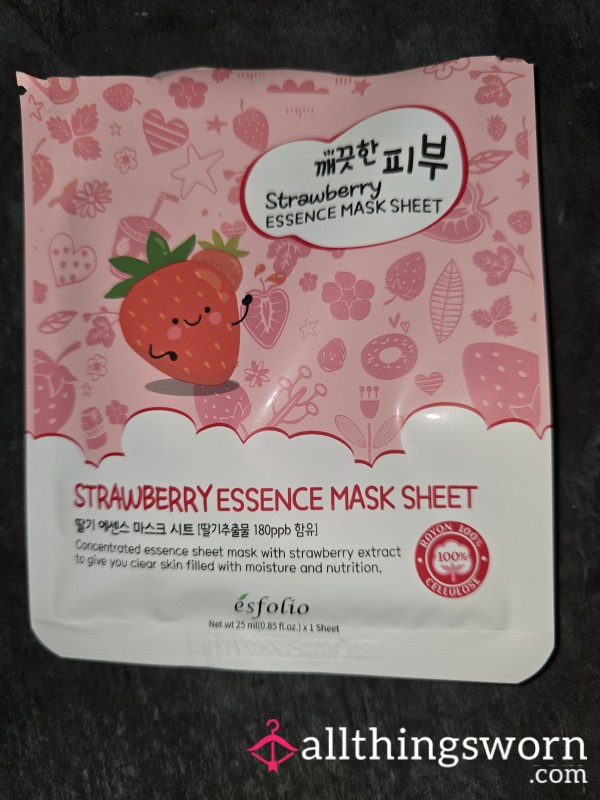 Used Strawberry Face Mask