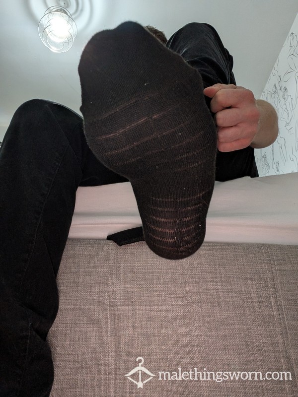Used Sweaty Black Work Socks