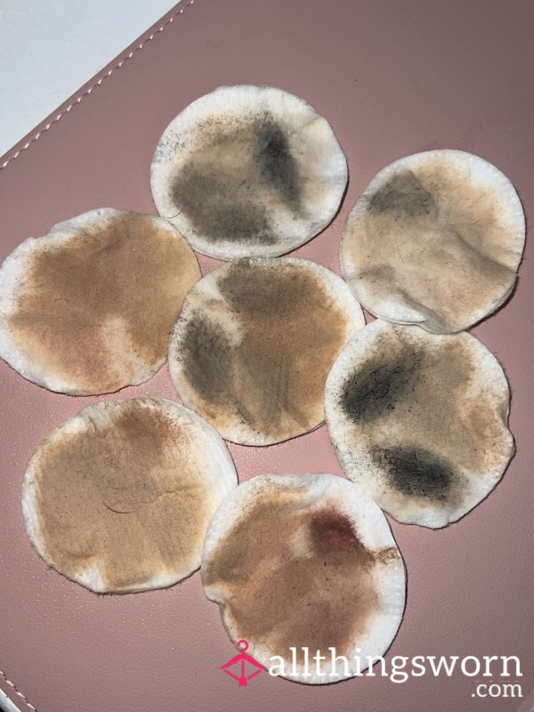 Used Sweaty Cotton Pads