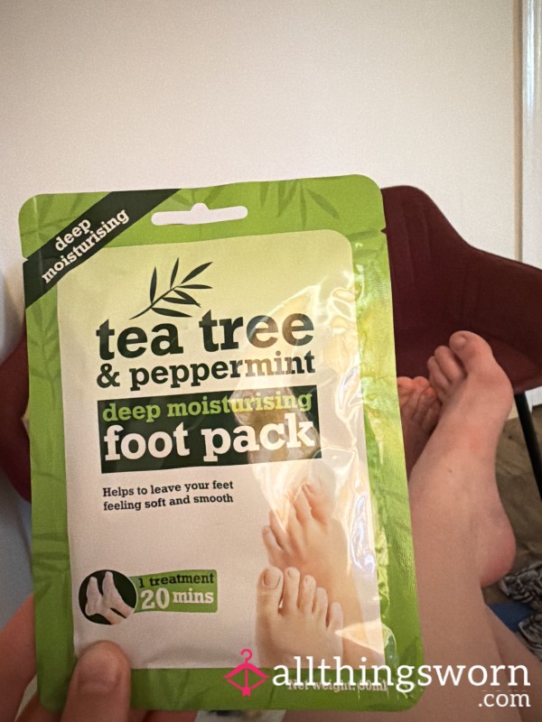 Used Sweaty Moisturising Foot Mask