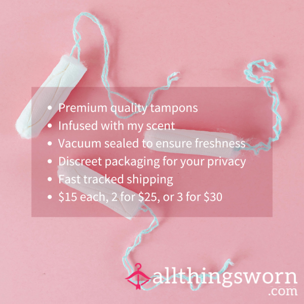 USED TAMPONS: Worn Tampons For A Personal & Intimate Connection