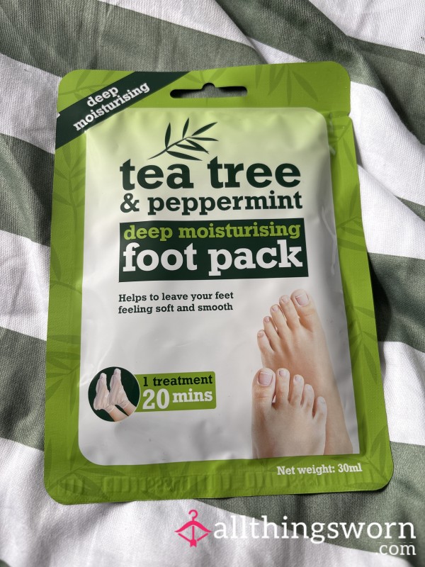 Used Tea Tree And Peppermint Feet Mask