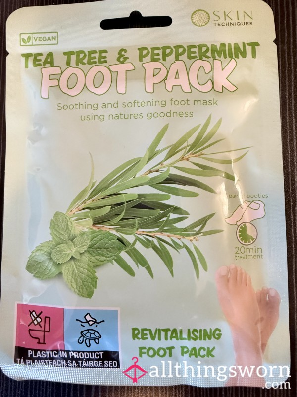 Used Tea Tree & Peppermint FootMask