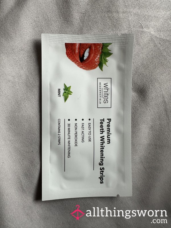 Used Teeth Whitening Strips
