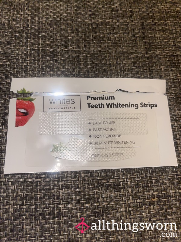 Used Teeth Whitening Strips – Warm, Wet & Worn Just For You