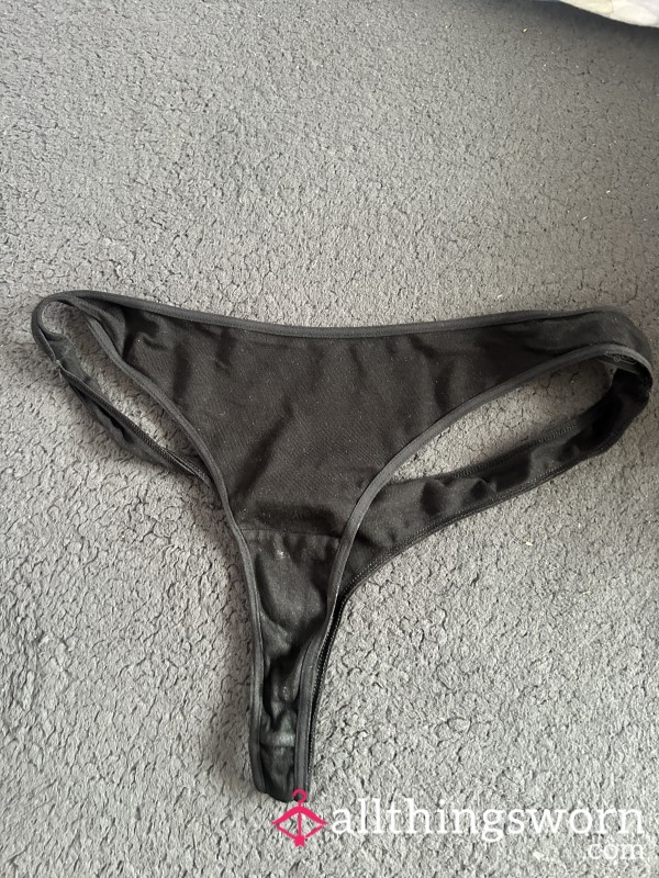 Used Thong- All Black, Worn For 1 Day