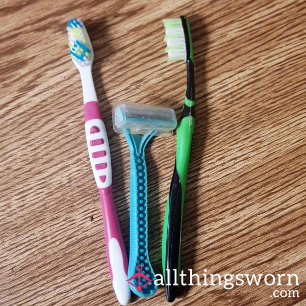 Used Toothbrushs & Razor - 3 Months Use