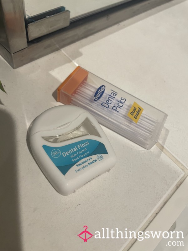 Used Toothpicks & Floss.