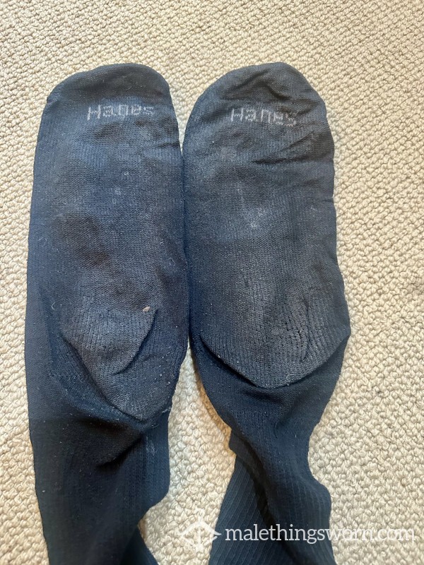 Used Trashed Sweaty Hanes Gym Socks