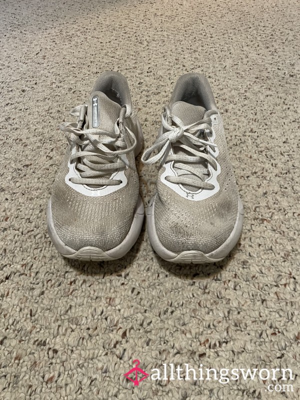 Used Under Armour Sneakers With Number Decal