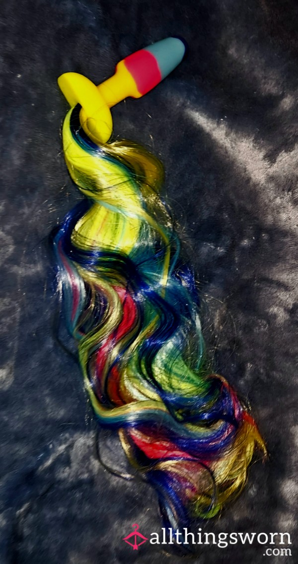 Used Unicorn Tail Silicone Plug