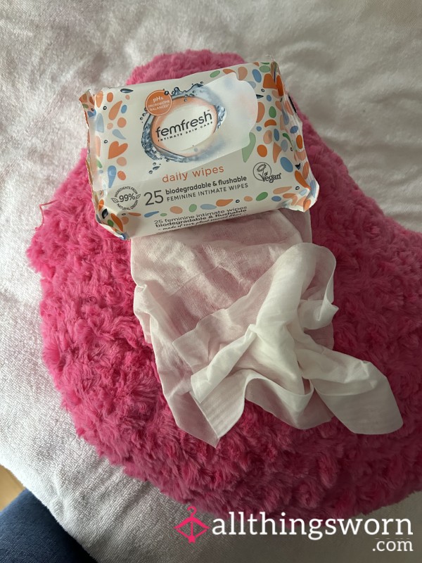 Used Vaginal Wipes