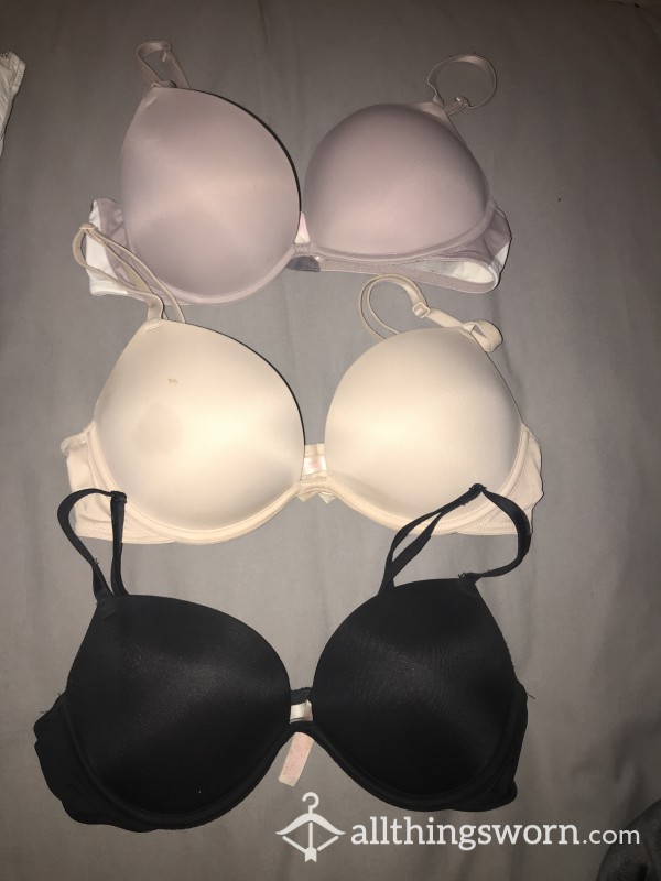 Used VS PINK Push Up Bras 34B
