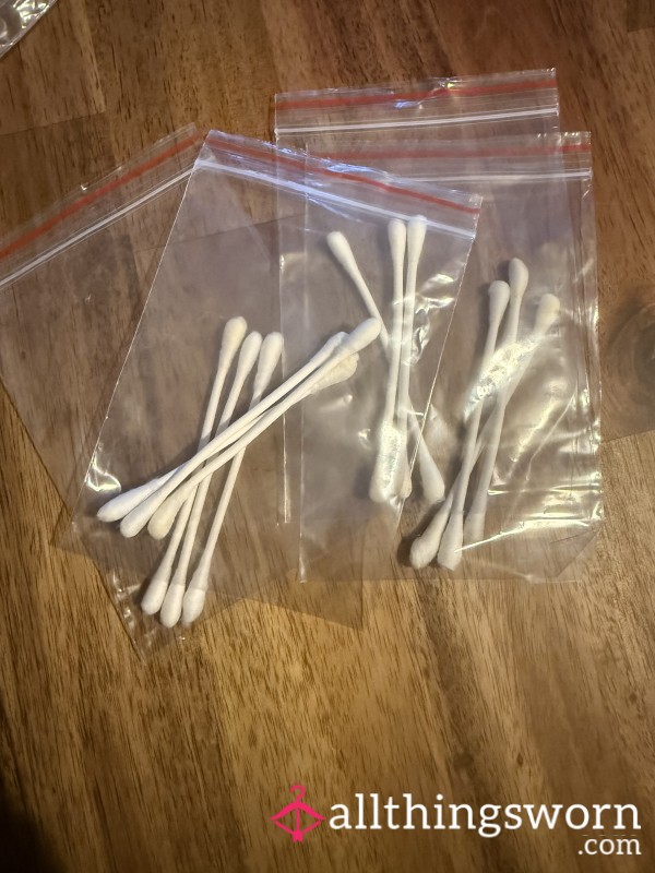 Used, Waxy Cotton Buds