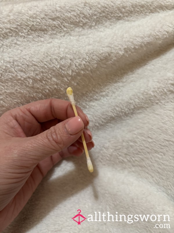 Used Waxy Cotton Ear Buds