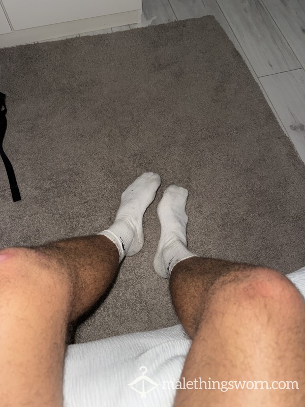 Used White Adidas Socks