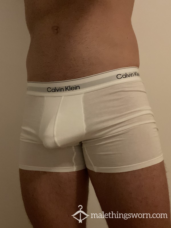 Used White Calvin Klein Boxer Briefs