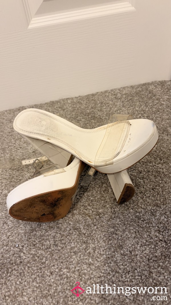 Heavily Worn White Heels But I Think It’s Time You Owned These - Delivery Included 📦