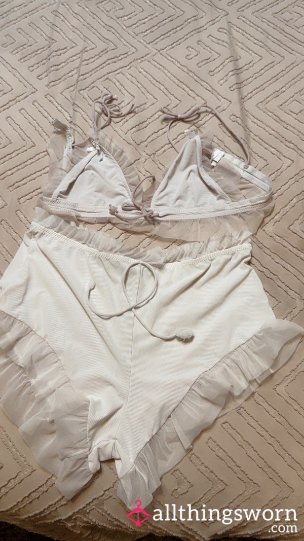 Used White Lingerie Set