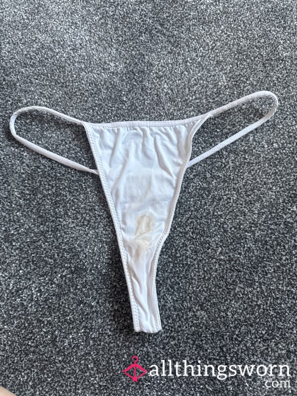 Used White Little Thongs