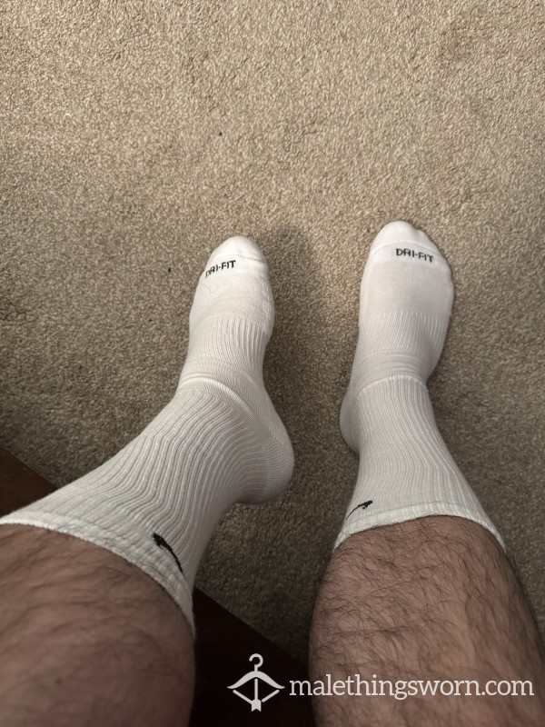 Used White Nike Socks