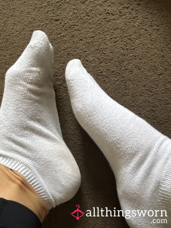 Used White Trainer Socks