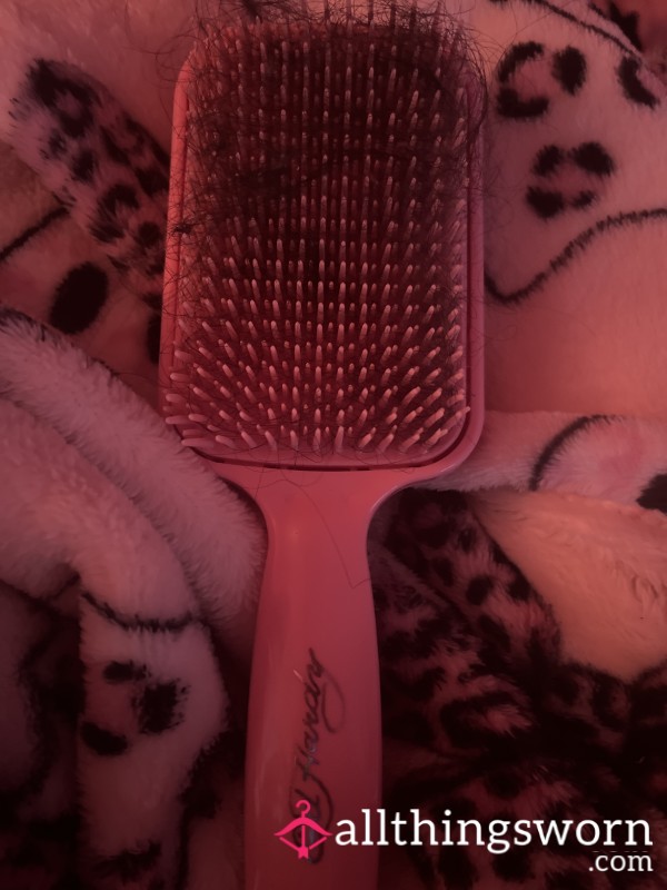 Used With My Hair Ed Hardy Pink Hairbrush 😘