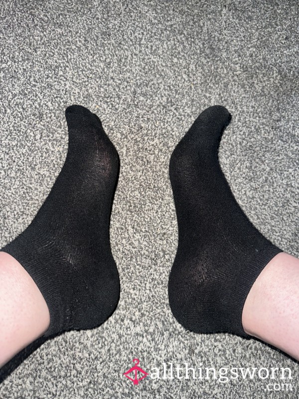 Used Worn Black Socks