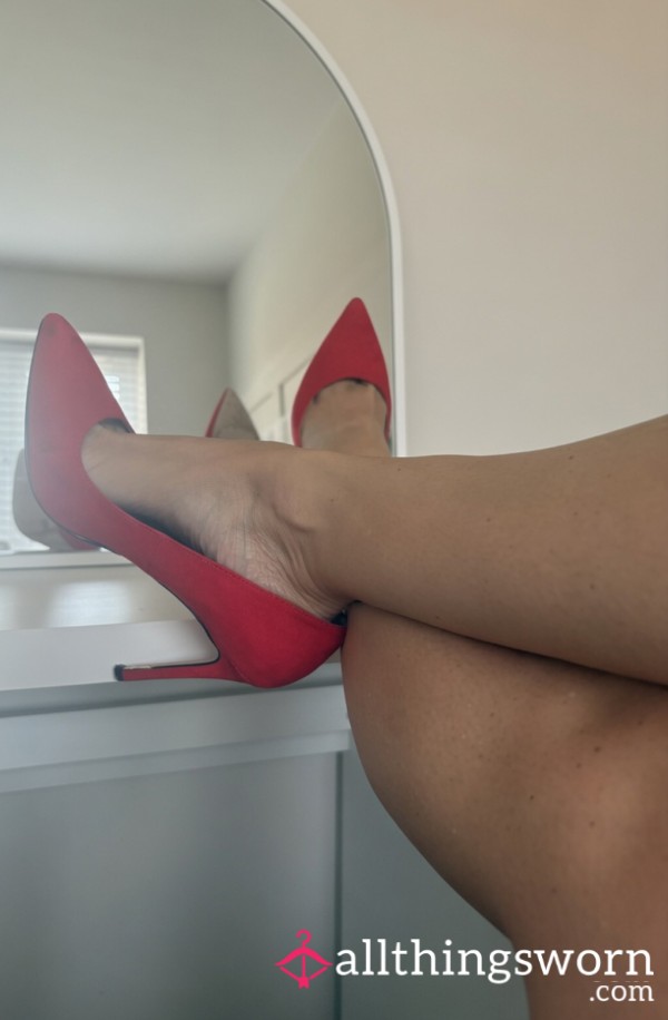 Used Worn Designer Carvela Red Point Stiletto High Heels Size 6 👠