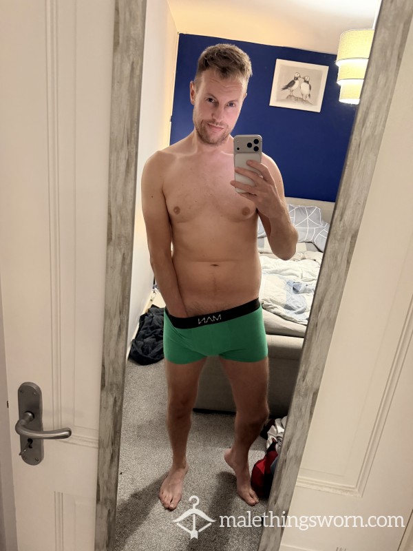 Used Worn Green Boxers