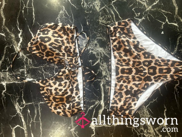 Used / Worn Leopardskin Bikini