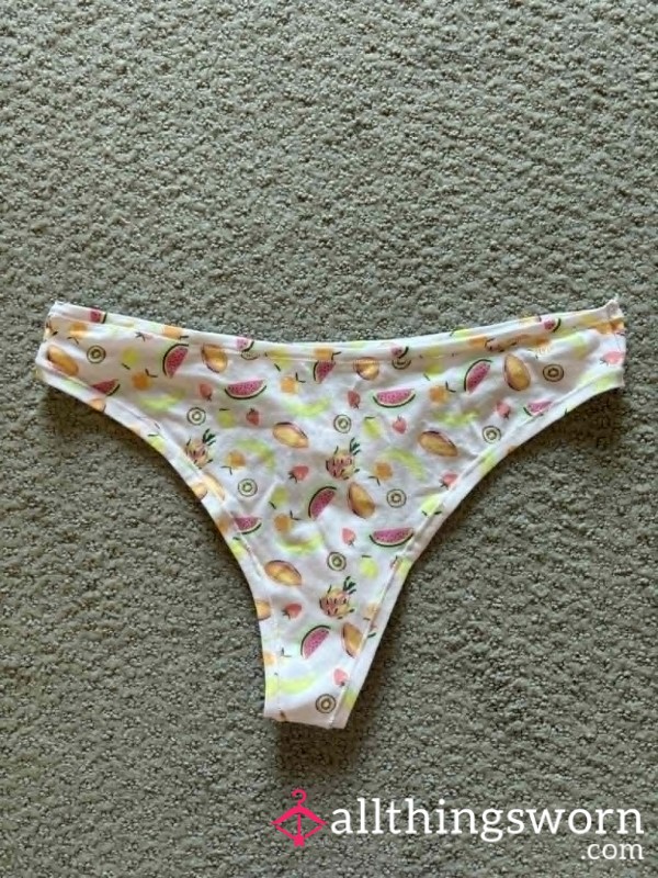 Used Yellow Summer Fruits Steven Madden Thong