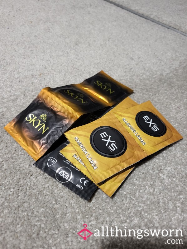 Used/filled XL Condoms