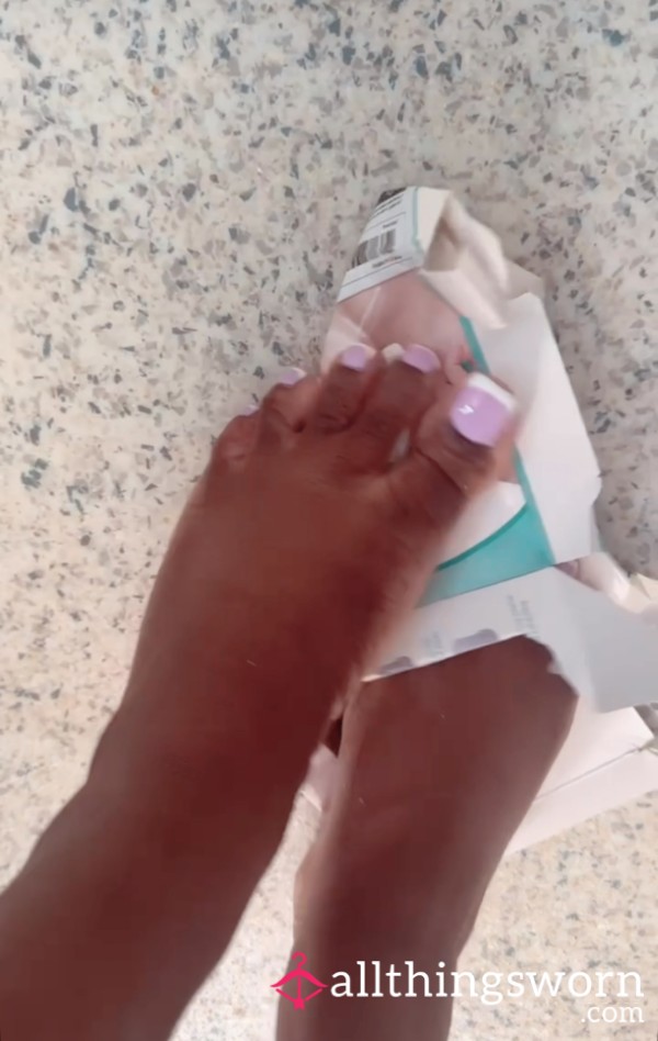 Using My Freshly Pedicured Feet To Crush Empty Packaging 👣 PT 4